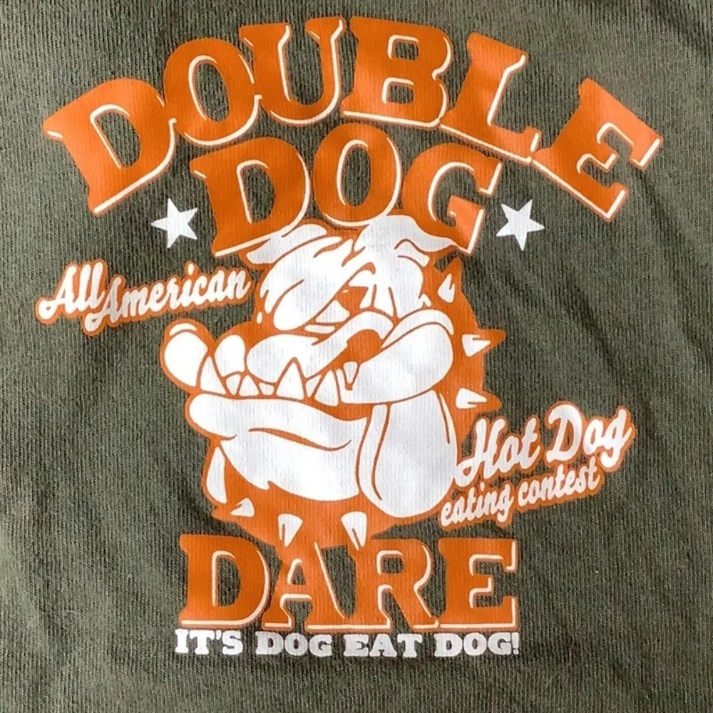 Army Green Dog Statement Tee